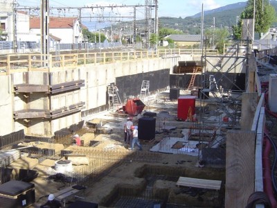 Soutènement Pôle intermodal à Aix-les-bains