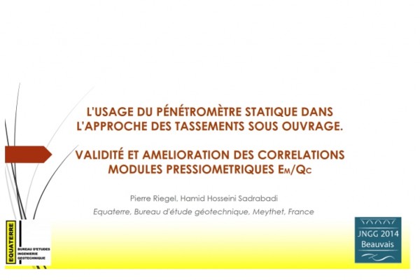 L'USAGE DU PENETROMETRE STATIQUE DANS L' APPROCHE DES...